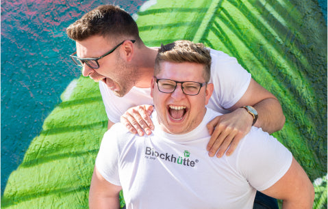 Nils y Malte, fundadores de Blockhütte