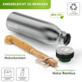 Freizeit Bundle - Edelstahl Thermobehälter + Edelstahl Sport Trinkflasche | Edelstahl Sport Trinkflasche: 1000ml | Edelstahl Thermobehälter: 1000ml