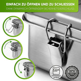Premium Edelstahl Brotdose mit 2 Trennwänden | 800ml |