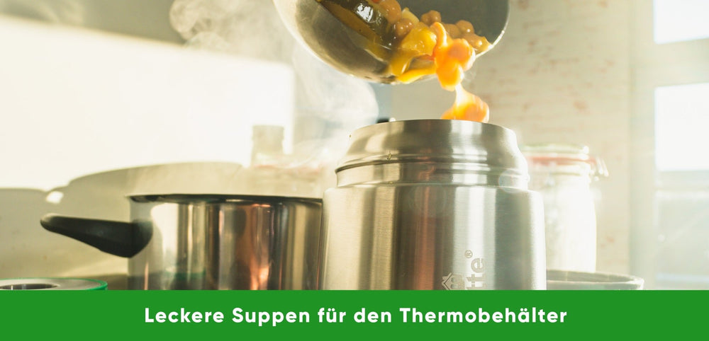 Preparar sopa para el termo de comida - recetas ricas - Blockhütte