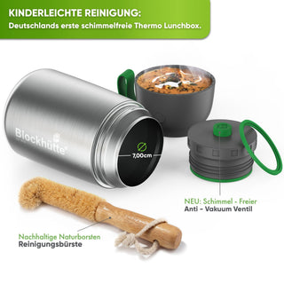 Edelstahl Thermo Lunchbox mit Anti - Vakuum Stöpsel | 530ml |