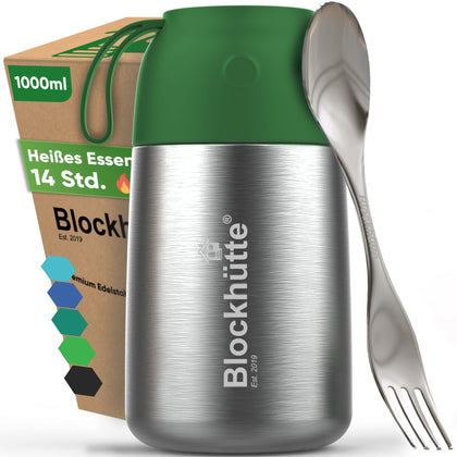 Edelstahl Thermobehälter für Essen - Blockhütte - BH0024-DUNKELGRUEN