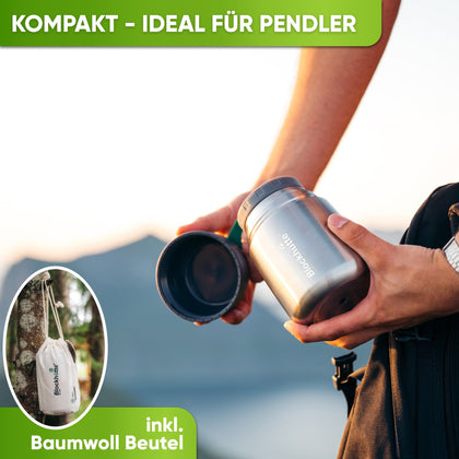 Edelstahl Thermobehälter mit Anti - Vakuum Stöpsel - Blockhütte - BH0022