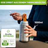 Edelstahl Thermobehälter mit Anti - Vakuum Stöpsel - Blockhütte - BH0022