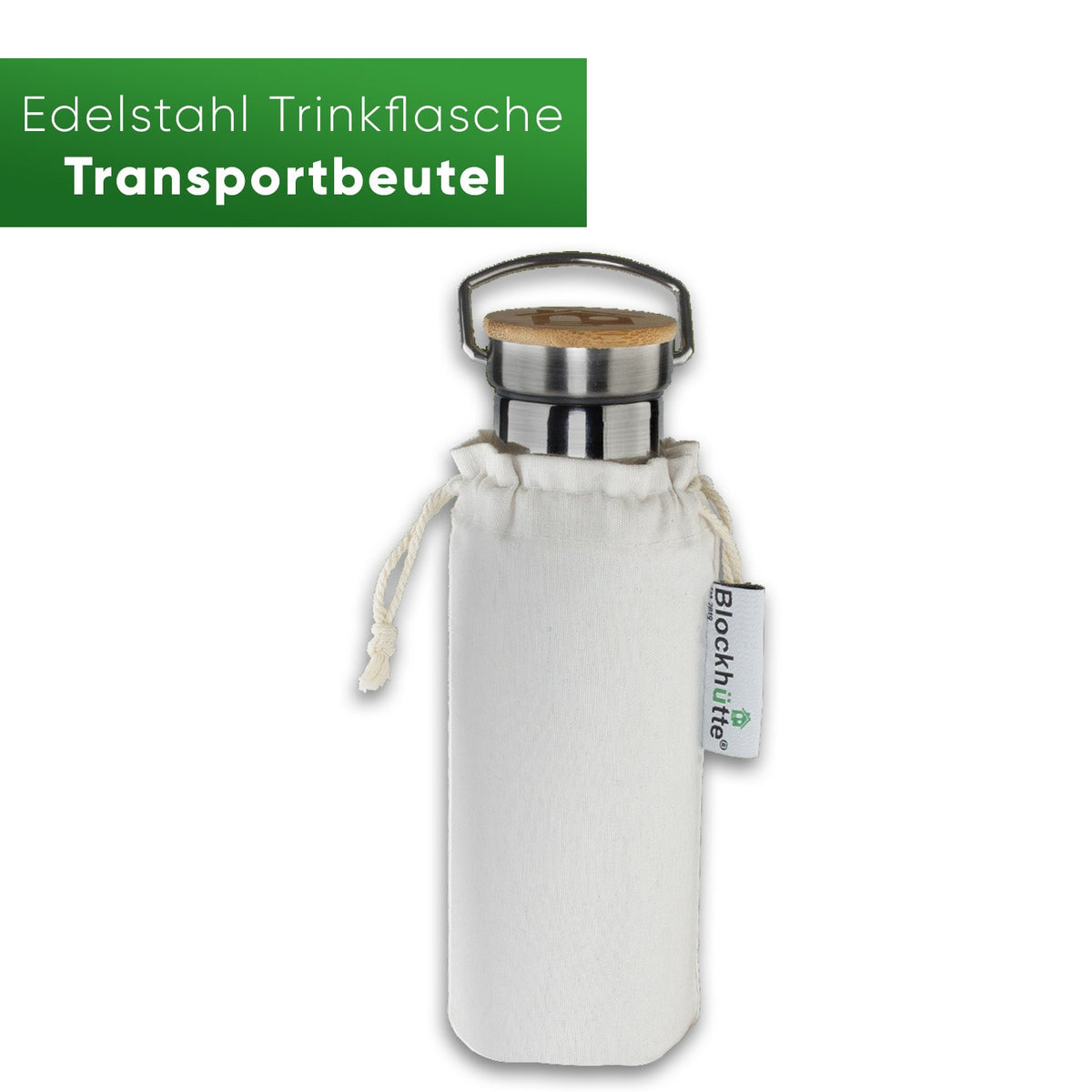 Edelstahl Trinkflasche - Beutel | Größe: 500ml |