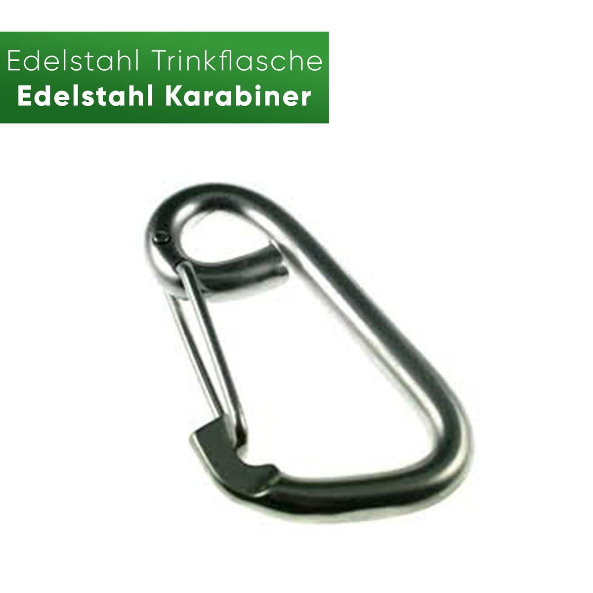 Edelstahl Trinkflasche - Karabiner | Größe: Karabiner |