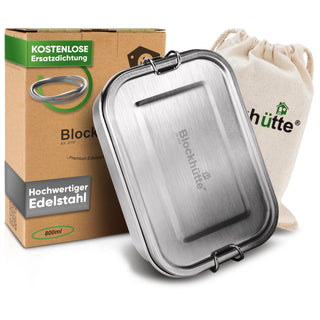 Premium Edelstahl Brotdose mit 2 Trennwänden | 800ml |
